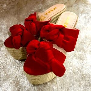 Sandal Wedges Red Size 7